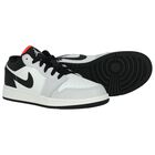 White, Grey & Black Air Jordan 1 Low Trainers, 10, hi-res