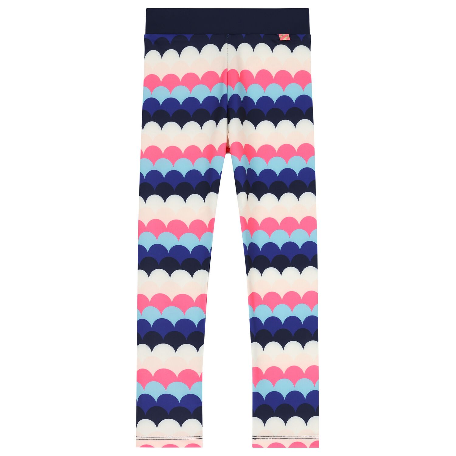 Girls Navy Blue & Pink Leggings, 1, hi-res image number null