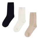 Boys Black, Beige & White Socks ( 3-Pack ), 1, hi-res