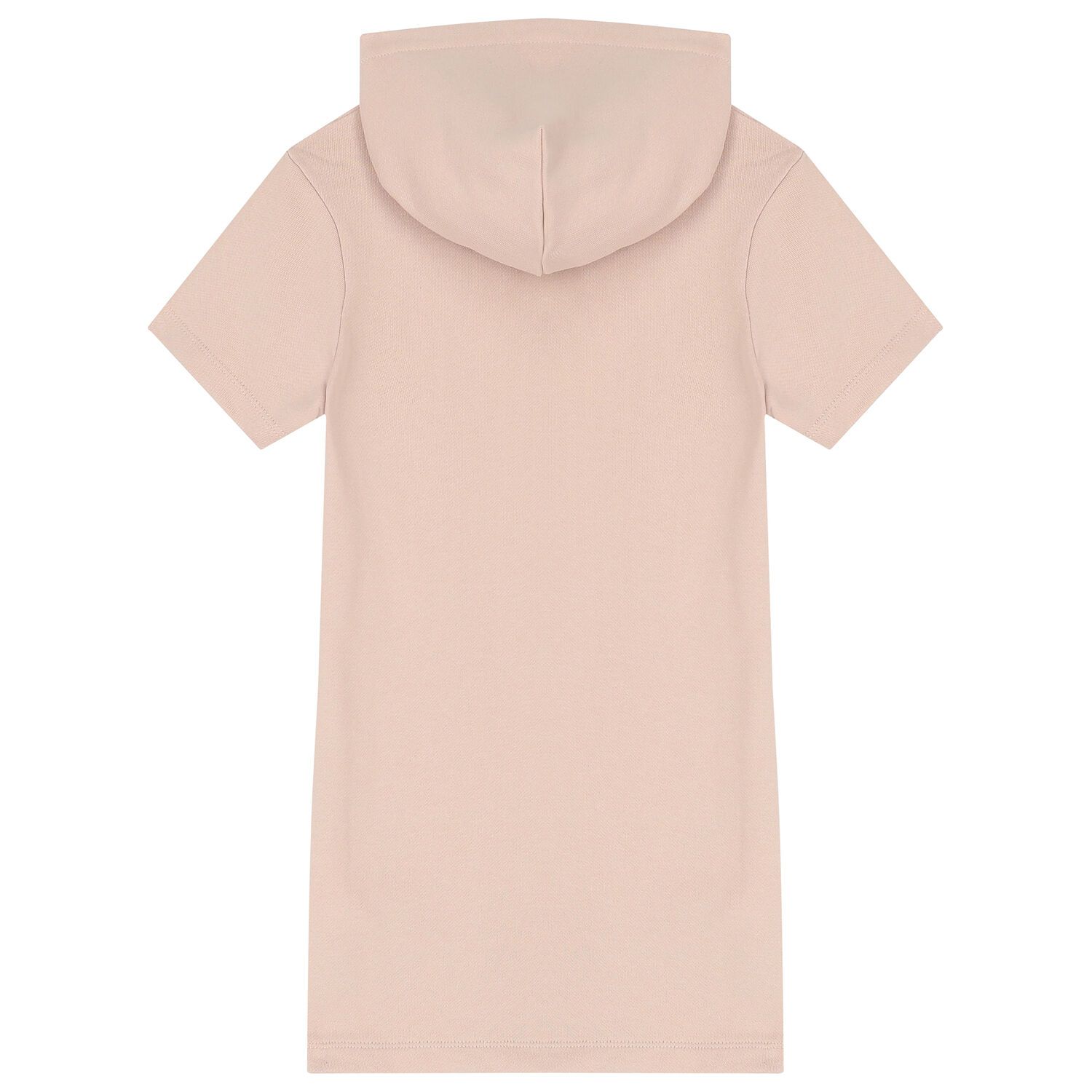 Girls Pale Pink Logo Hooded Dress, 1, hi-res