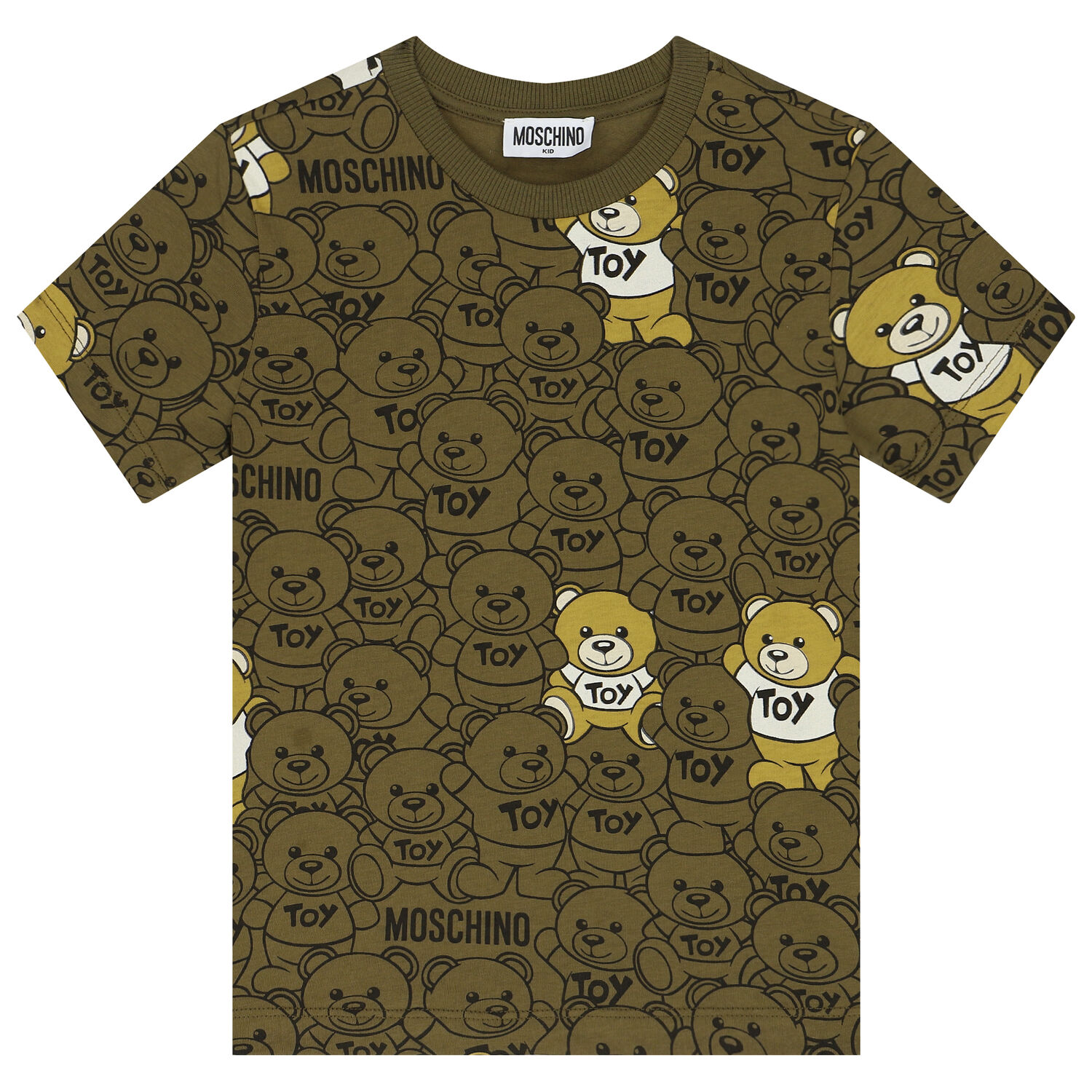 Green Teddy Bear Logo T-Shirt, 1, hi-res