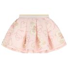 Girls White & Pink Logo Skirt Set , 1, hi-res