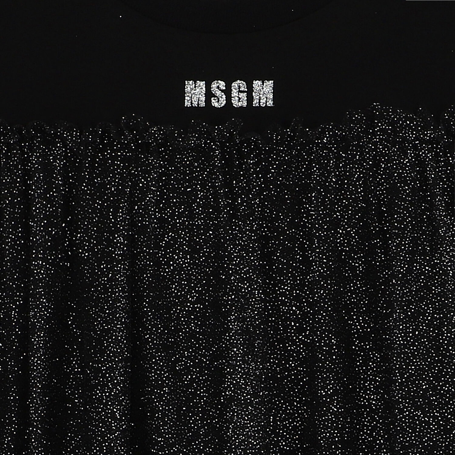 Girls Black Logo Tulle Dress, 1, hi-res image number null