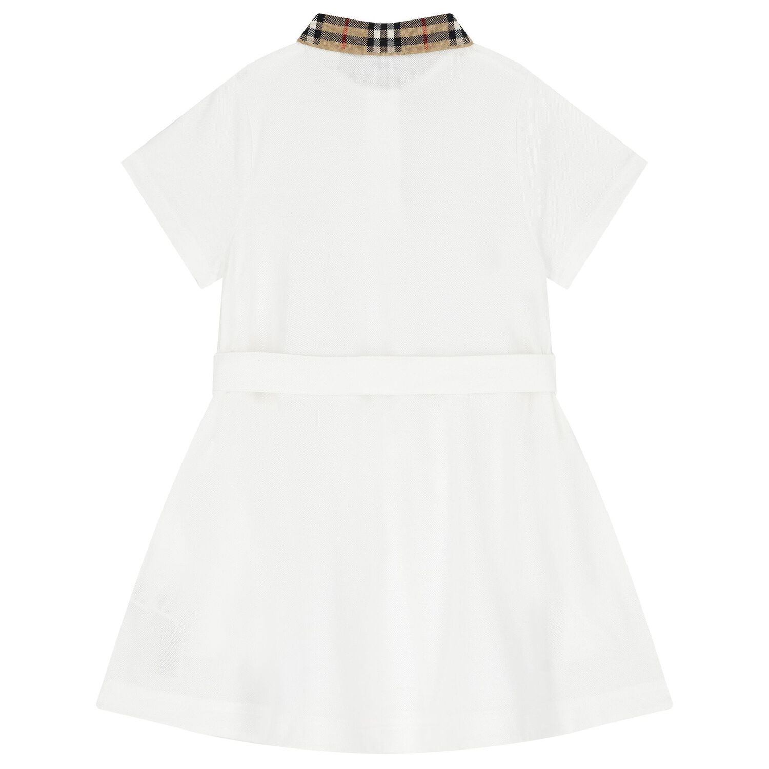 Girls White Logo Polo Dress, 1, hi-res image number null