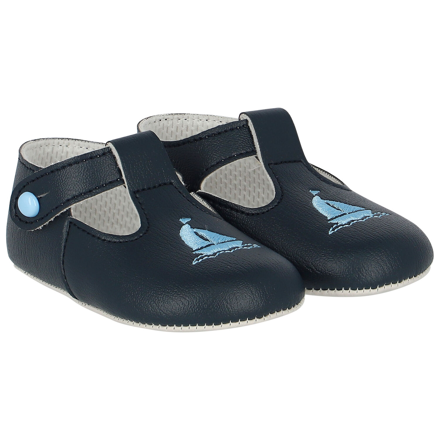 Baby Boys Navy Blue Pre Walker Shoes, 3, hi-res image number null