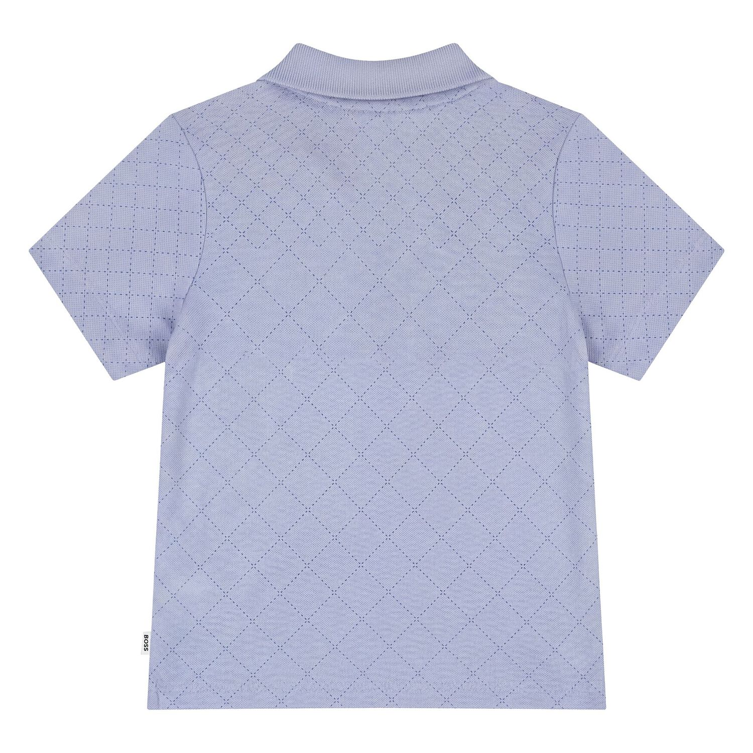 Younger Boys Blue Logo Polo Shirt, 1, hi-res