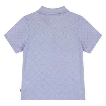 Younger Boys Blue Logo Polo Shirt