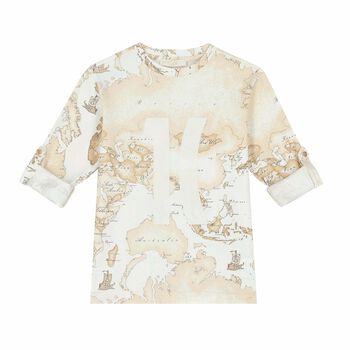 Boys Geo Map Print Logo Top