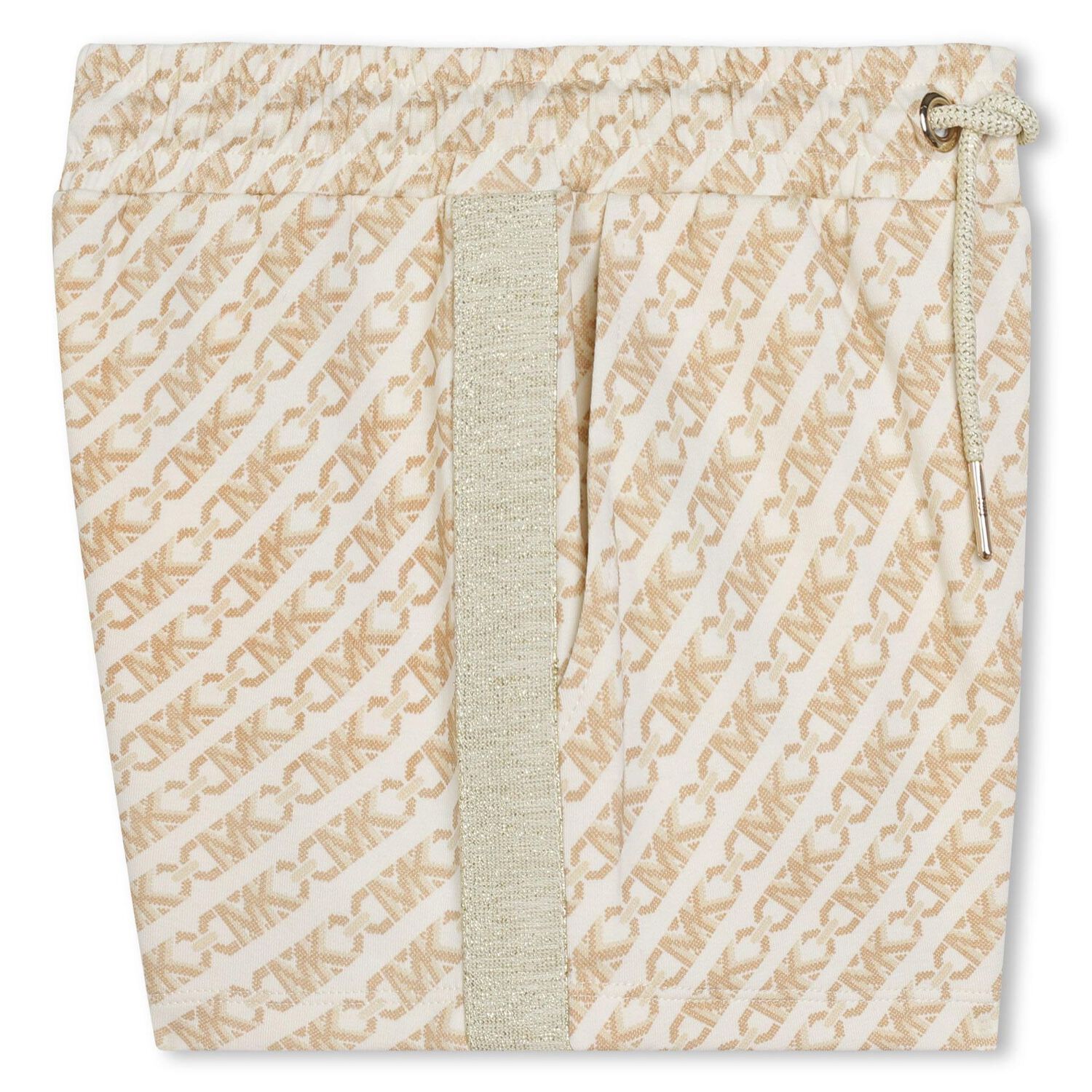 Girls Beige Logo Shorts, 1, hi-res image number null