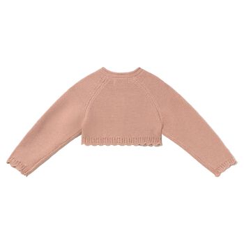 Younger Girls Pink Knitted Cardigan