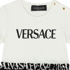 Younger Girls White Logo Dress, 1, hi-res