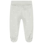 Ivory & Grey 2 Piece Babygrow Set, 1, hi-res