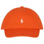 Boys Orange Logo Cap, 1, hi-res