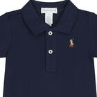 Boys Navy Blue Logo Babysuit Gift Set, 1, hi-res
