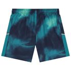 Boys Navy Blue & Green Miller Dri-FIT Shorts, 2, hi-res