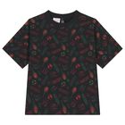 Black Disney Logo T-Shirt, 1, hi-res