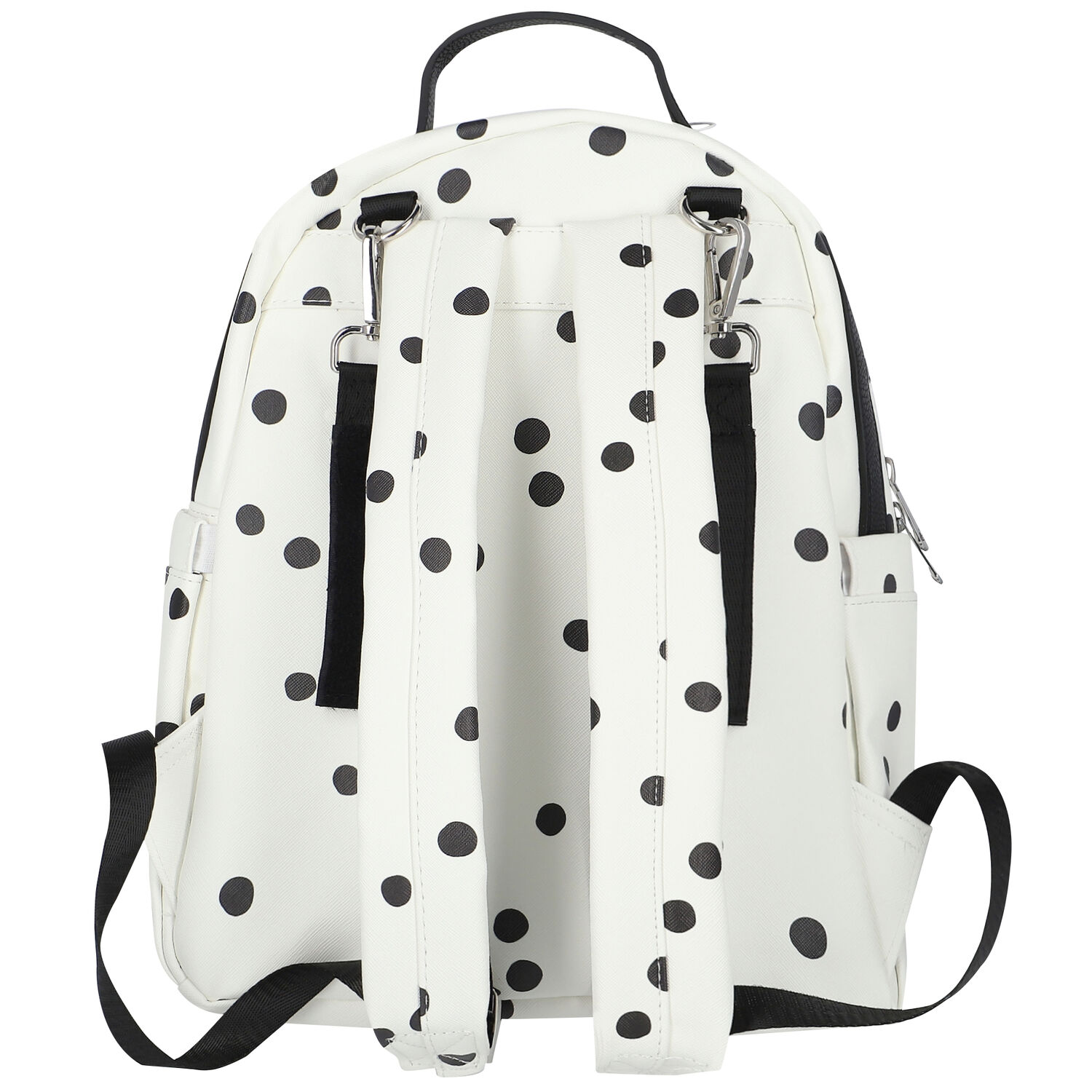 Ivory & Black Spotted Changing Backpack, 1, hi-res
