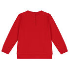 Girls Red Reindeer Sweatshirt, 1, hi-res