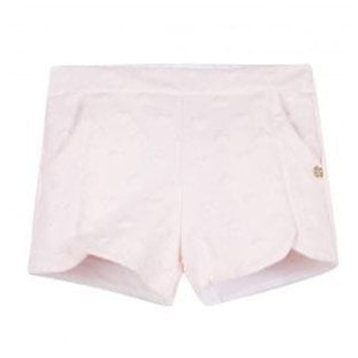 Girls Pink Heart Shorts, 1, hi-res