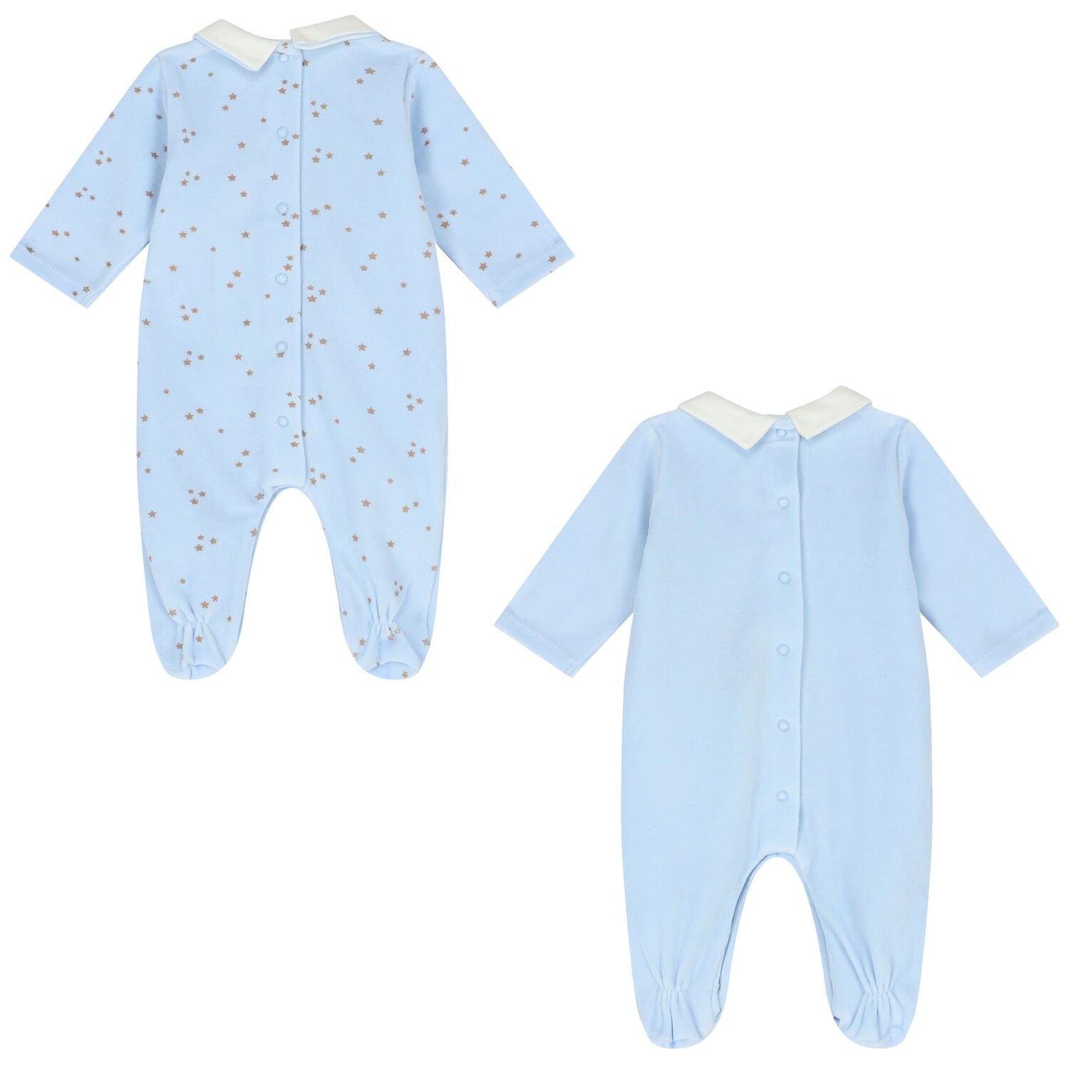 Baby Boys Blue Babygrows ( 2-Pack ), 1, hi-res