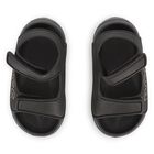 Boys Black Logo Sandals, 1, hi-res