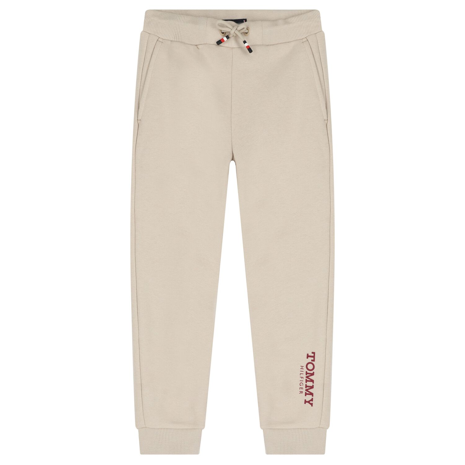 Boys Beige Logo Joggers, 1, hi-res
