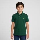 Boys Green Logo Polo Shirt, 1, hi-res