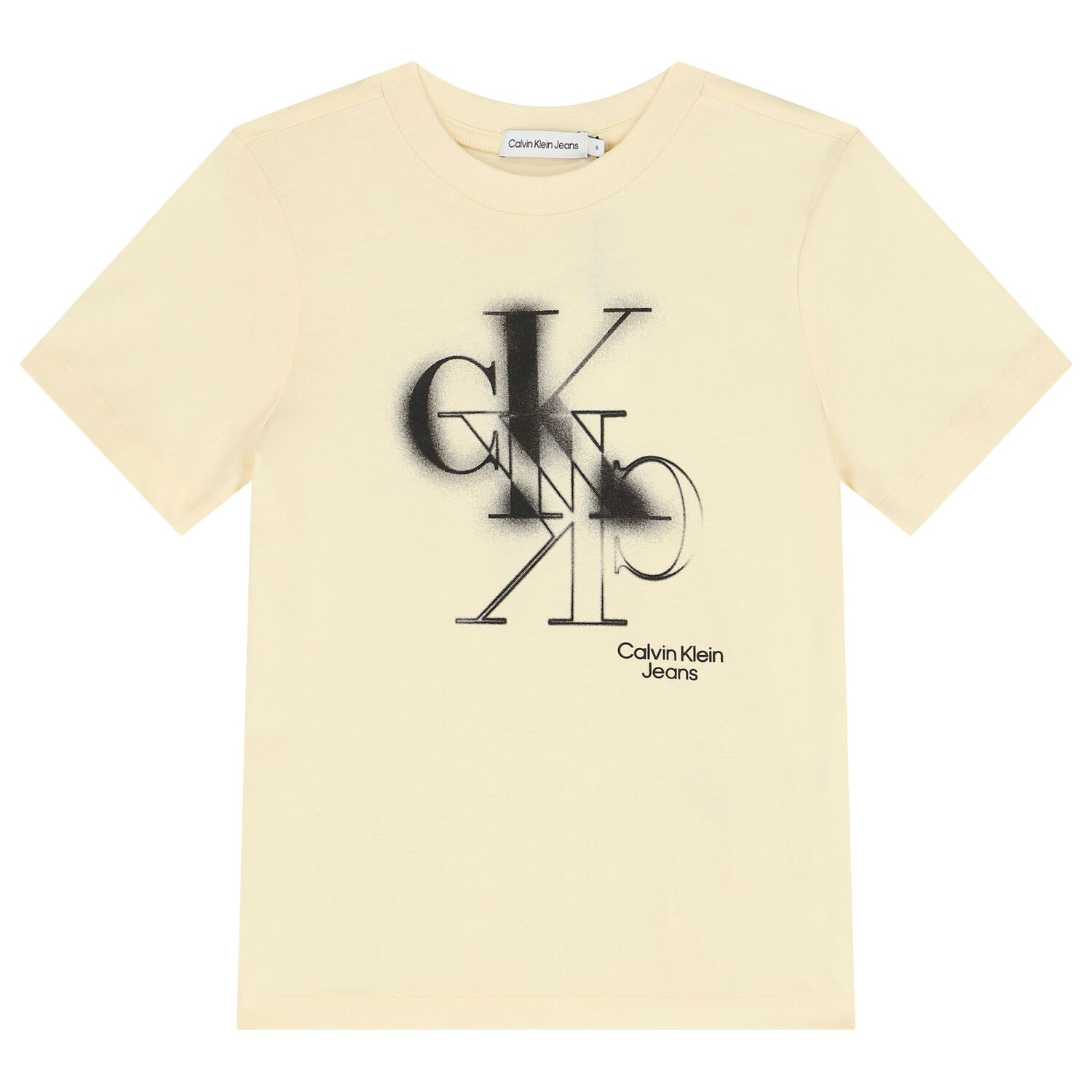 Boys Beige Logo T-Shirt, 2, hi-res
