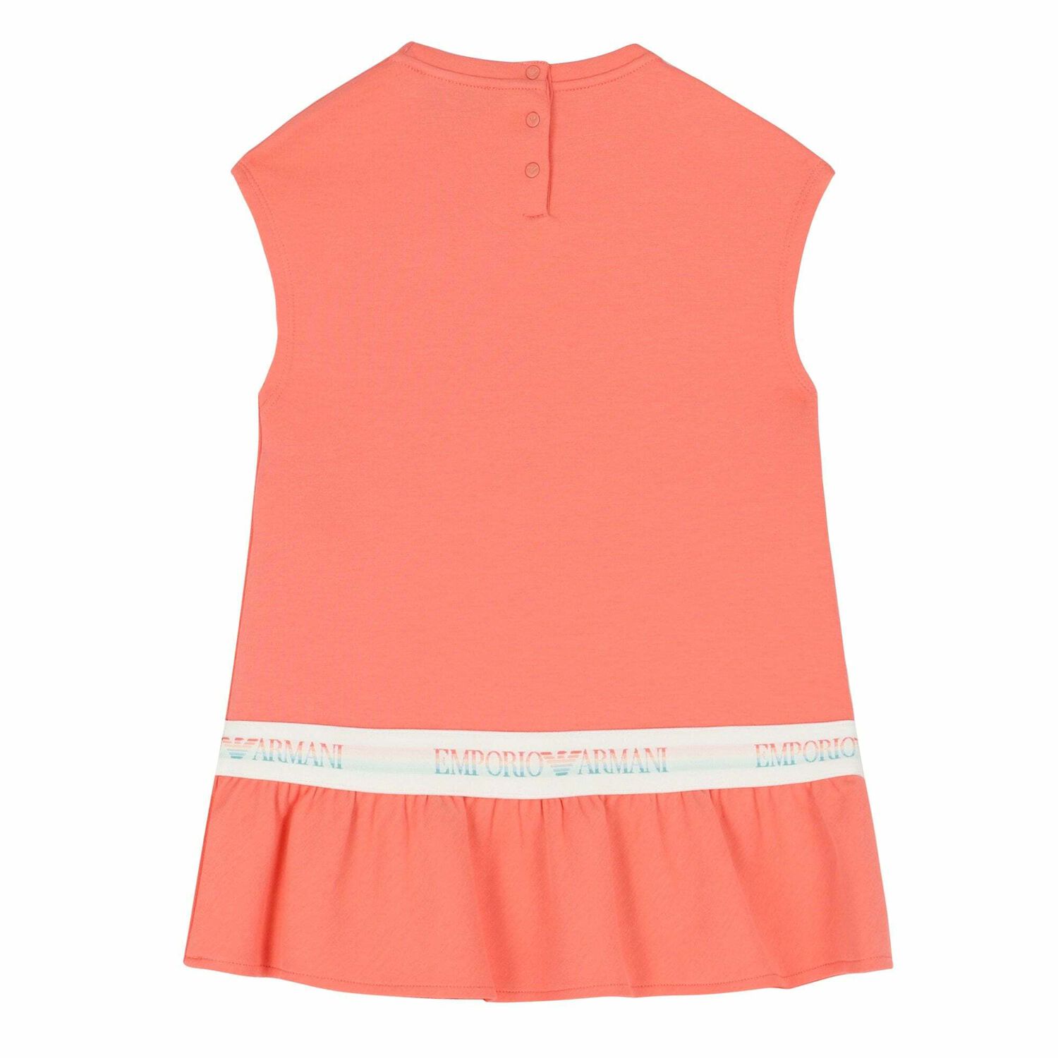 Girls Coral Pink Logo Dress, 1, hi-res image number null
