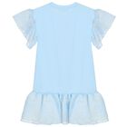 Girls Blue Logo Bag Dress, 2, hi-res