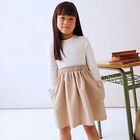 Girls Ivory & Beige Dress, 1, hi-res