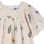 Girls Beige Logo Dress, 1, hi-res