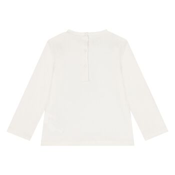 Baby Girls Ivory Embellished Long Sleeve Top