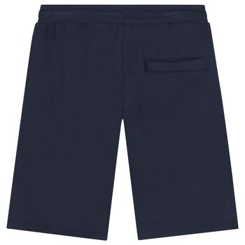 Boys Navy Blue Logo Shorts