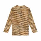 Boys Beige Geo Map Long Sleeve Top, 1, hi-res