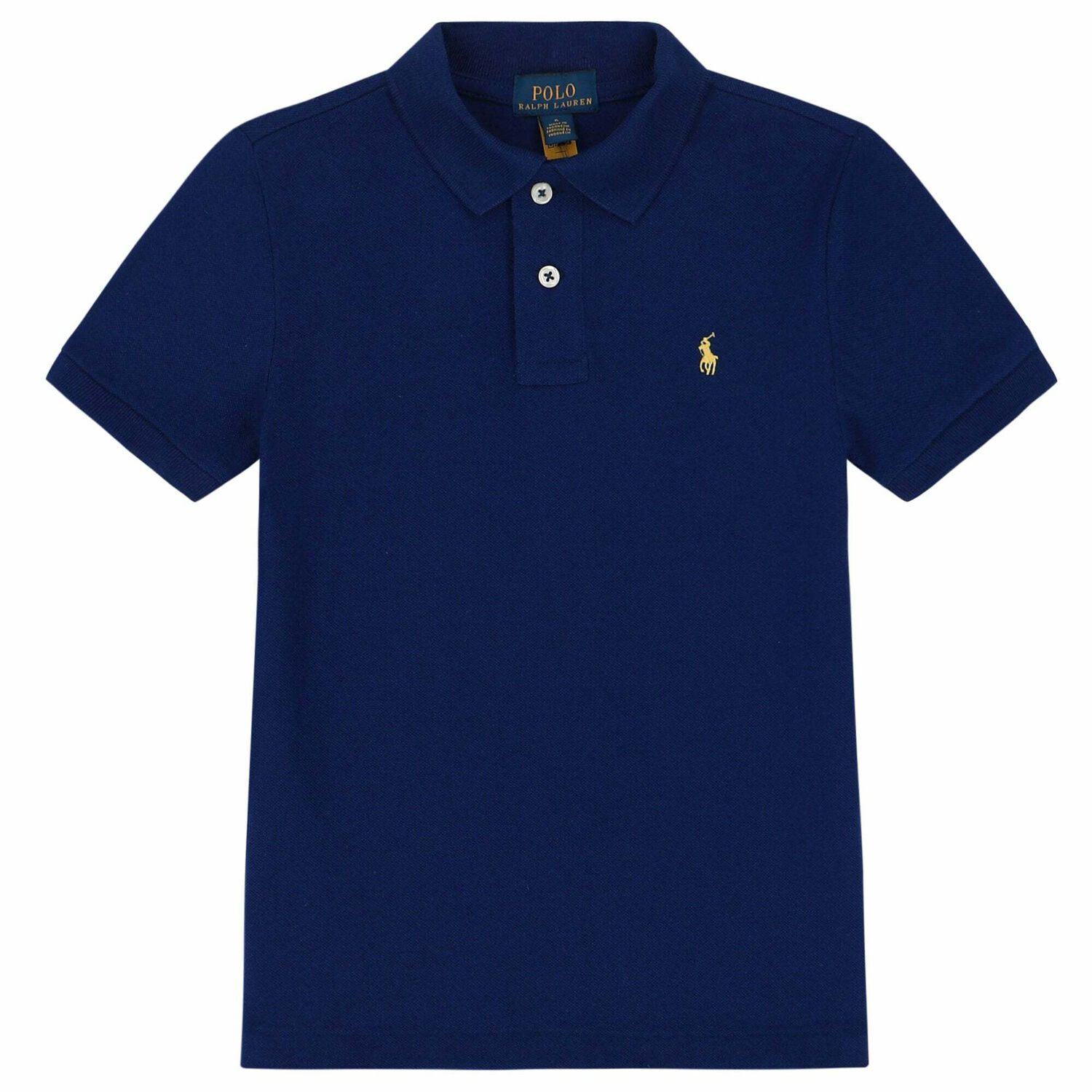 Boys Navy Logo Polo Shirt, 1, hi-res