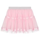 Girls Pink Embellished Tulle Skirt Set, 1, hi-res