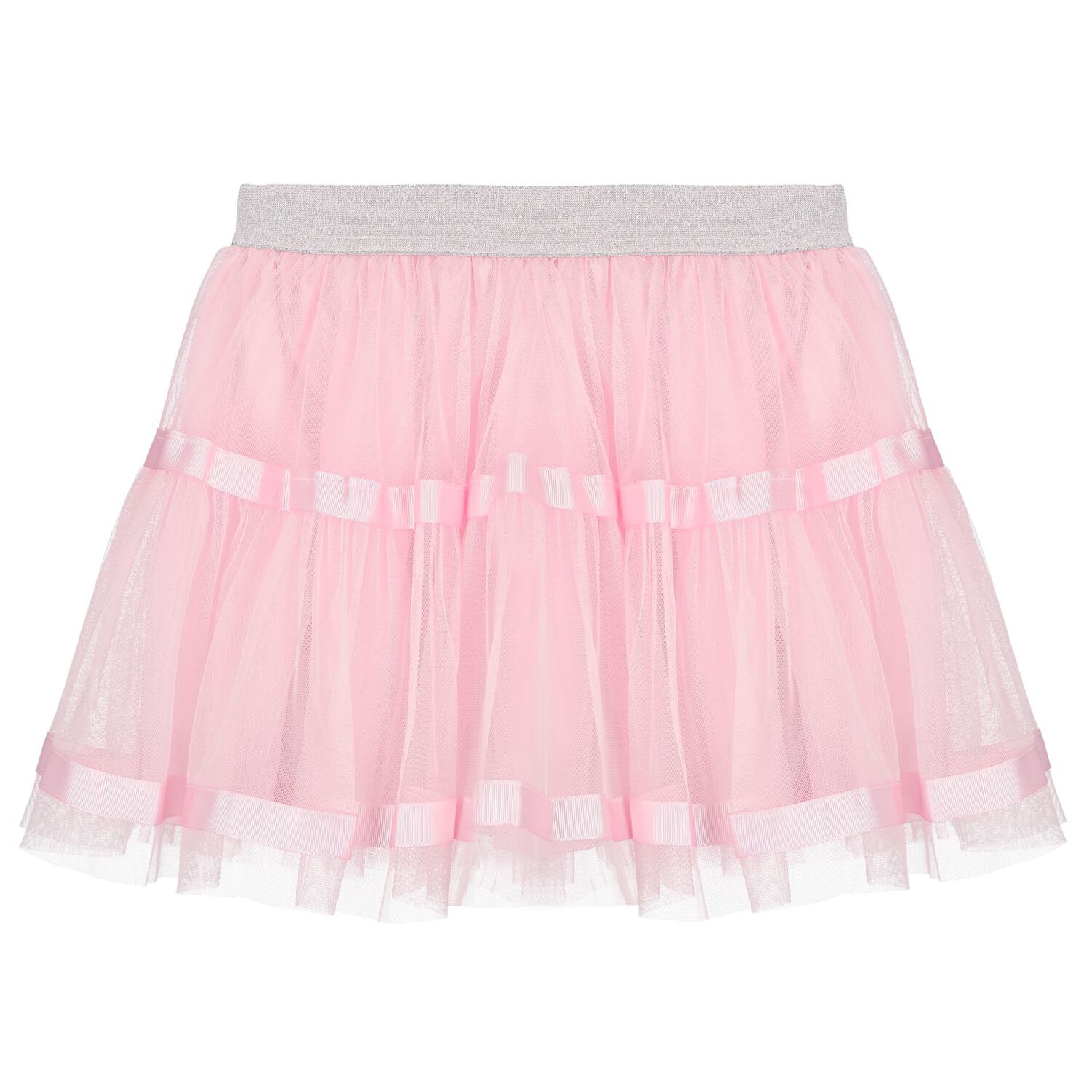 Girls Pink Embellished Tulle Skirt Set, 1, hi-res