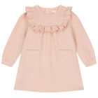 Younger Girls Pink Logo Dress, 1, hi-res