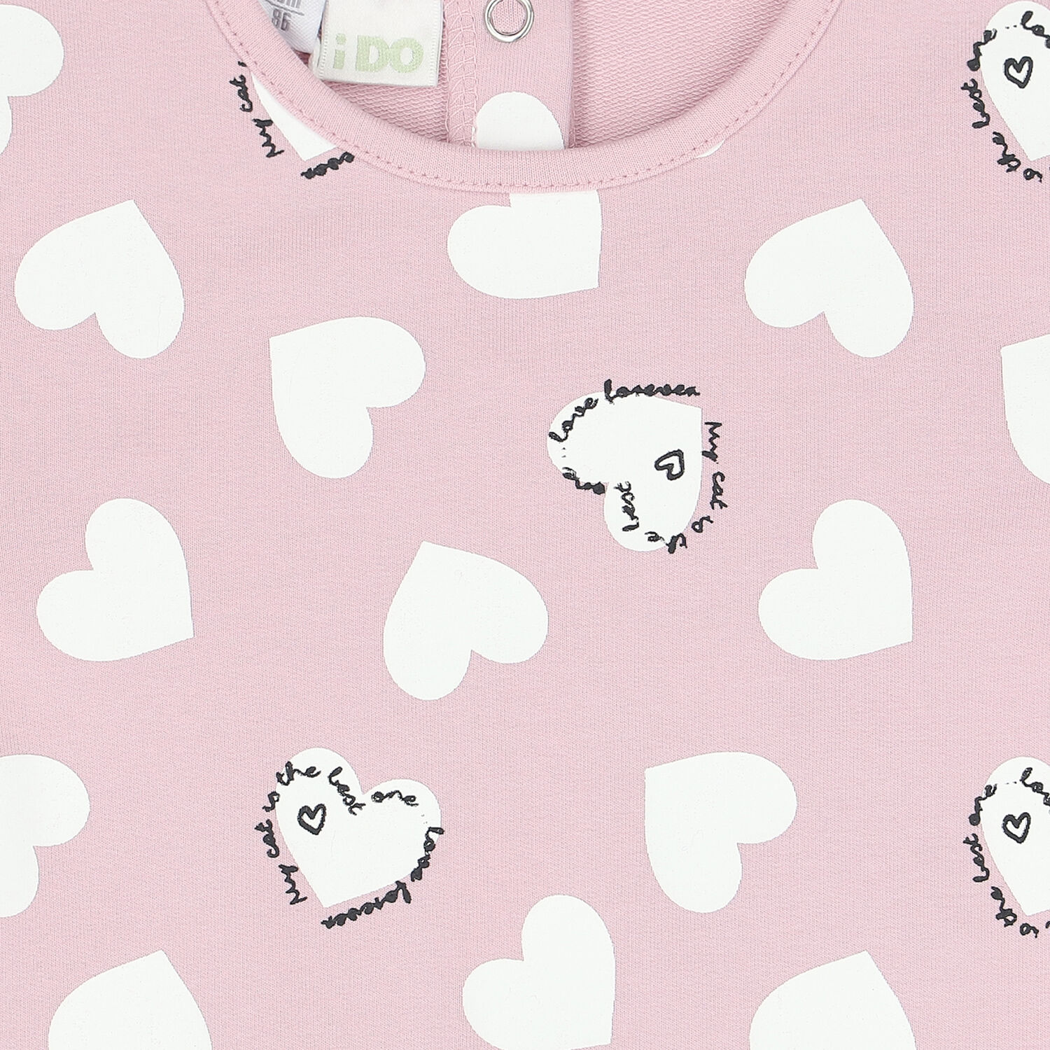 Younger Girls Pink Heart Dress, 1, hi-res