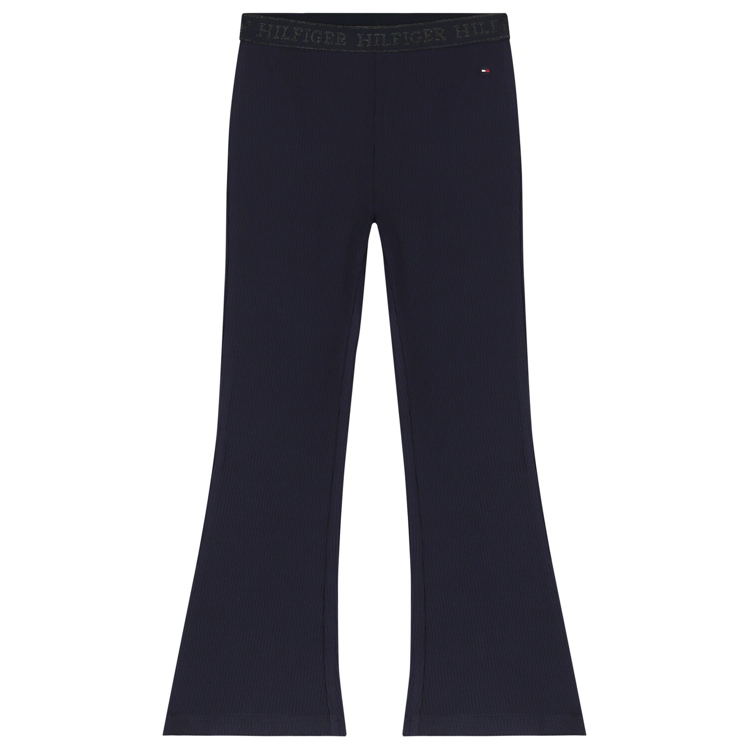 Girls Navy Blue Logo Leggings, 1, hi-res