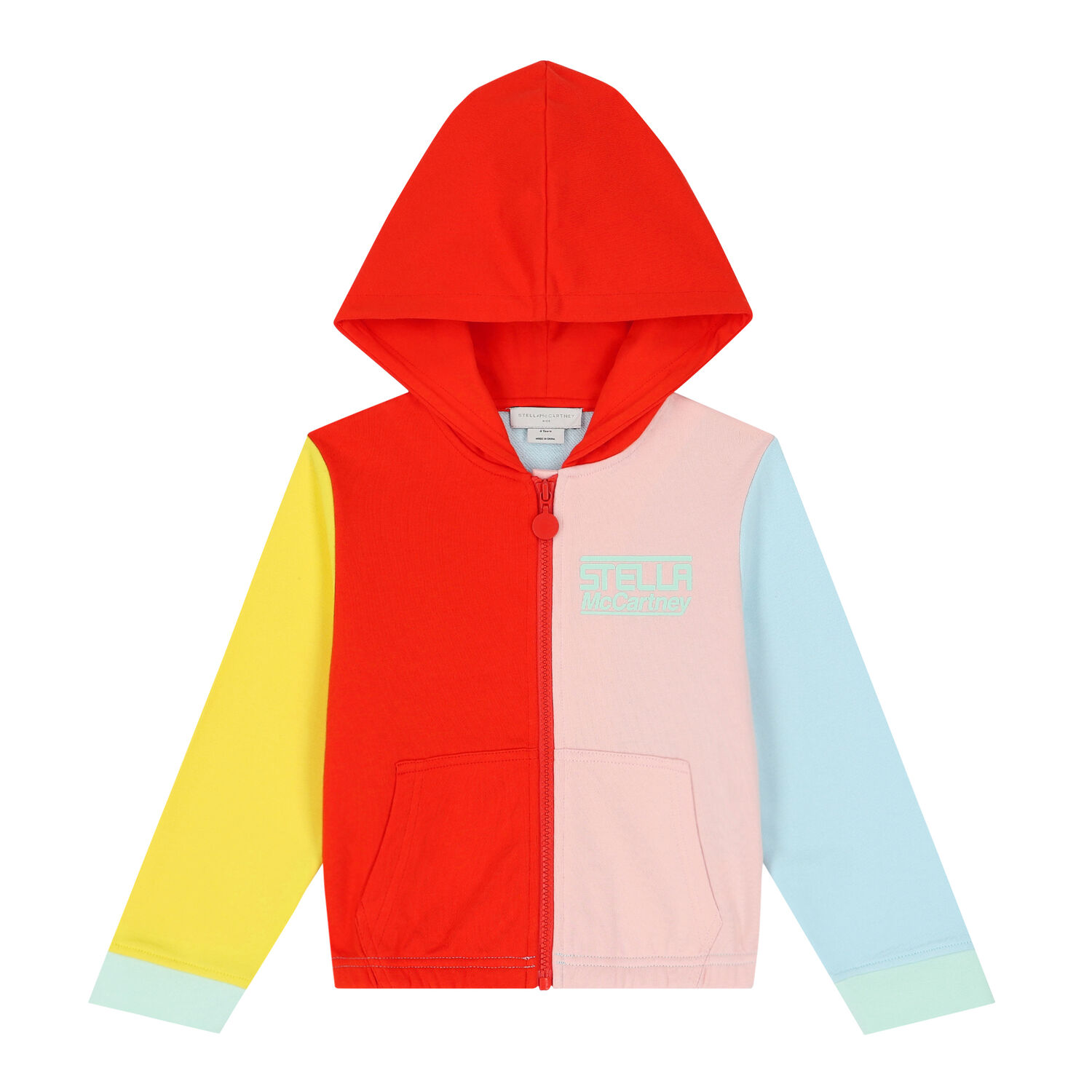 Girls Multi-Colored Logo Zip Up Top, 1, hi-res image number null