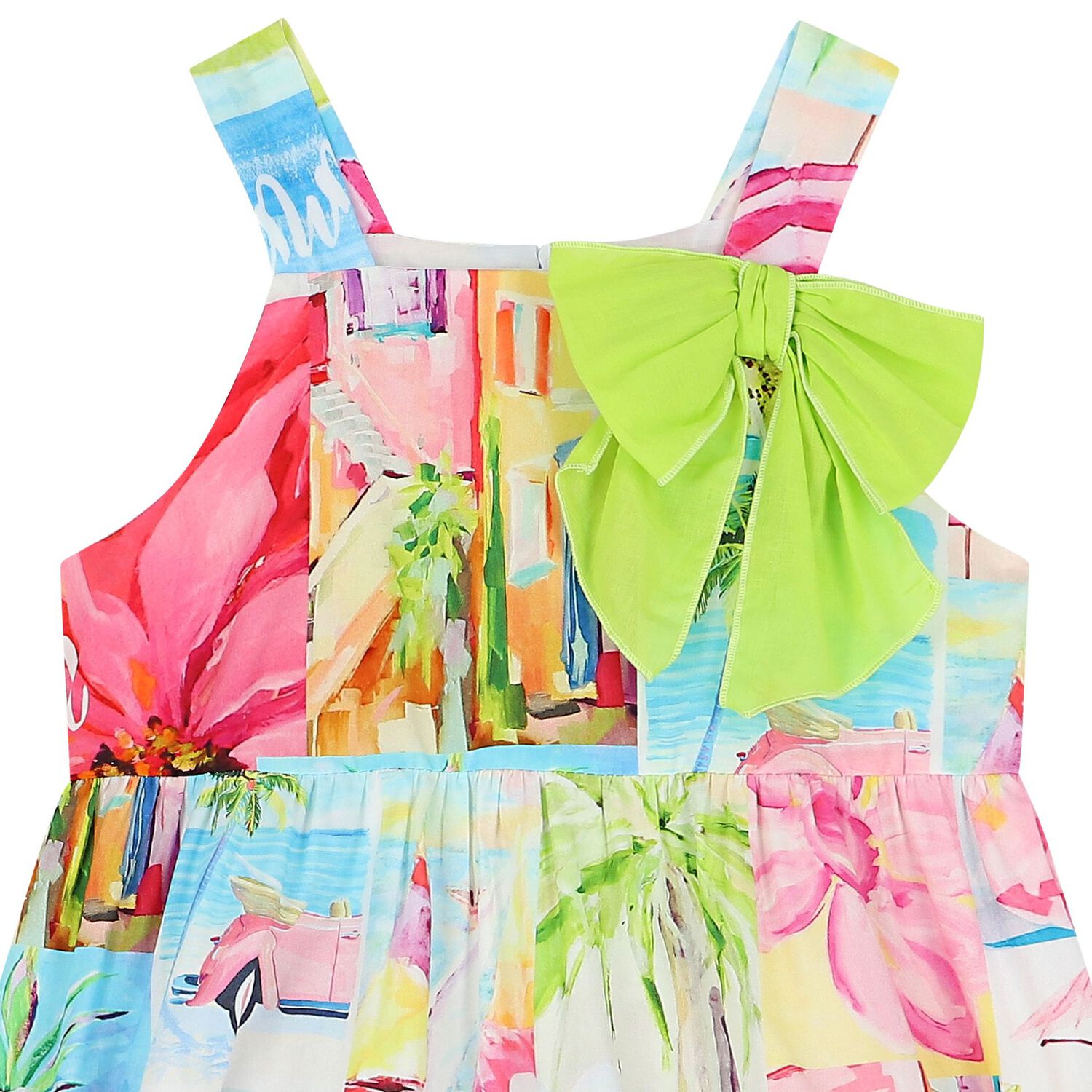 Girls Multi-Colored Bow Dress, 1, hi-res image number null