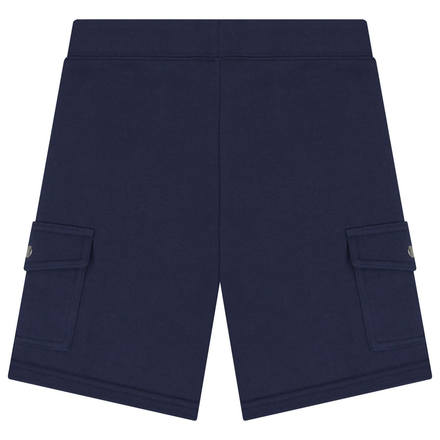 Boys Navy Blue Logo Shorts, 1, hi-res