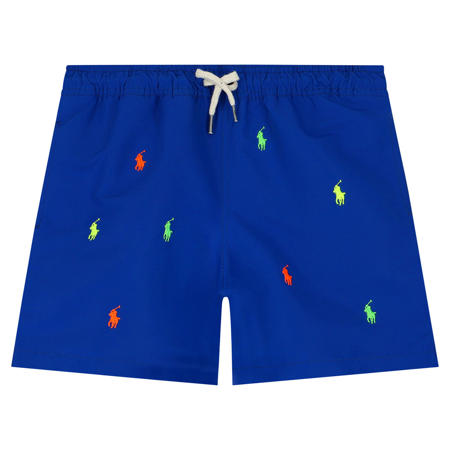 Boys Blue Logo Swim Shorts, 1, hi-res