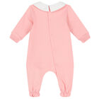 Pink Teddy Bear Logo Babygrow, 4, hi-res