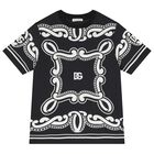 Boys Black Logo Bandana T-Shirt, 1, hi-res