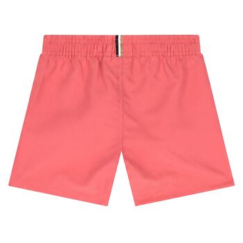 Younger Boys Red Logo Swim Shorts