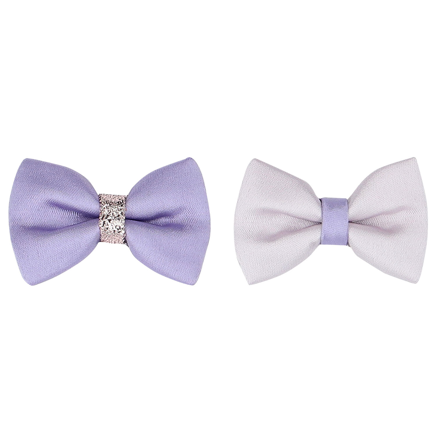 Girls Purple Bow Hair Clips ( 2 Pack ), 3, hi-res