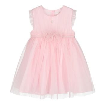 Baby Girls Pink Flower Tulle Dress